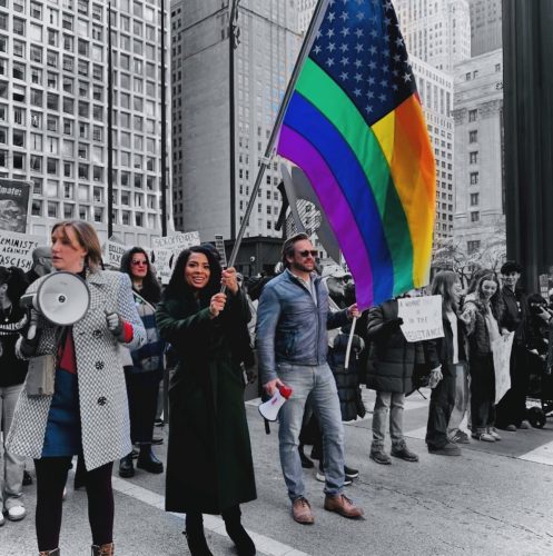 Dan at Protest