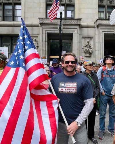 Dan with Flag